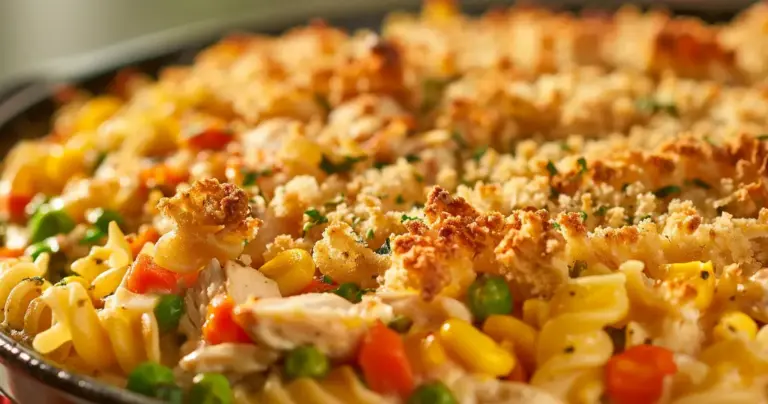 Chicken and Pasta Casserole with Mixed Vegetables