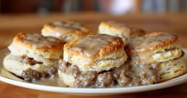 Easy Sausage Gravy and Biscuits