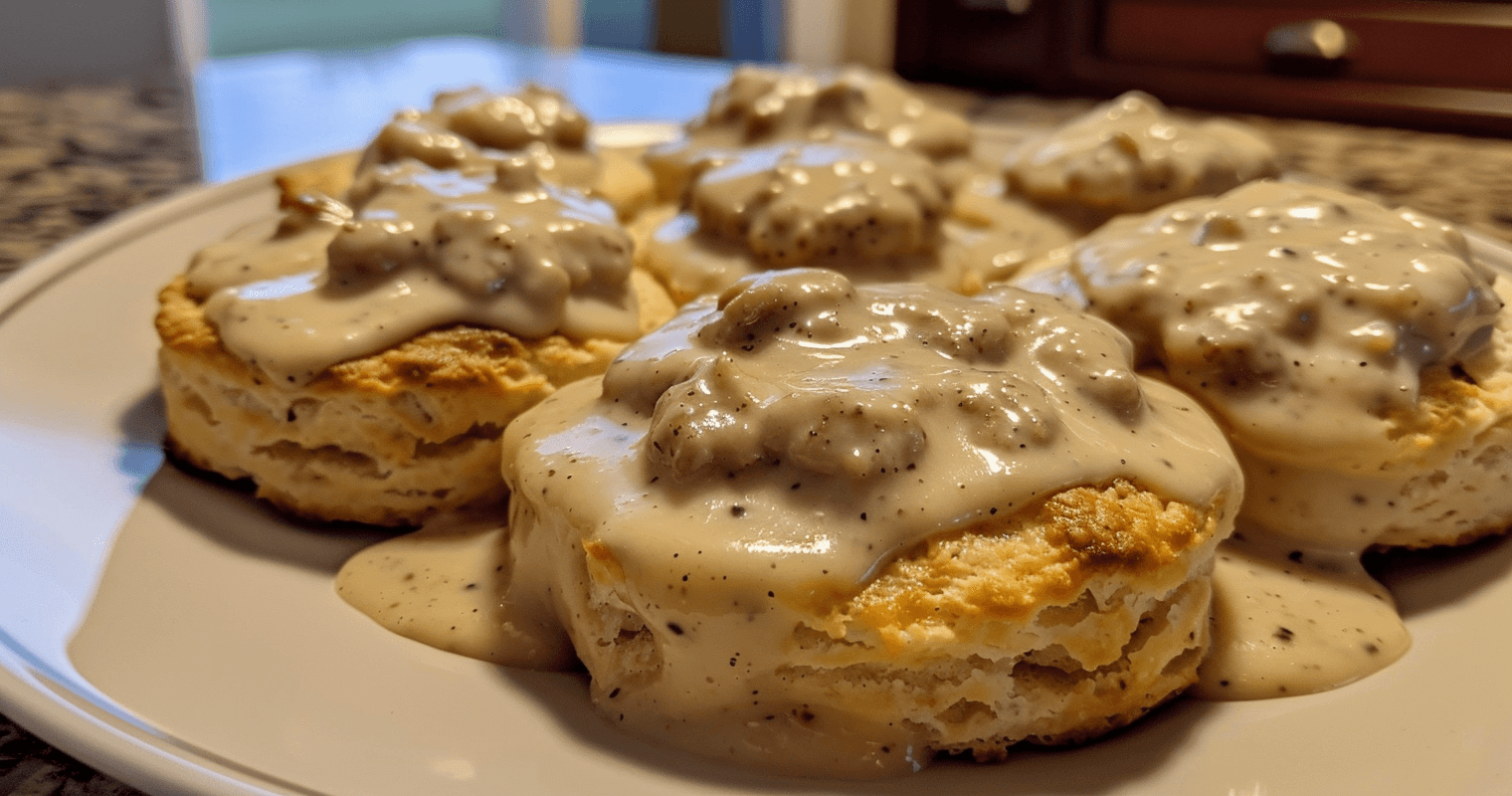 Easy Sausage Gravy and Biscuits