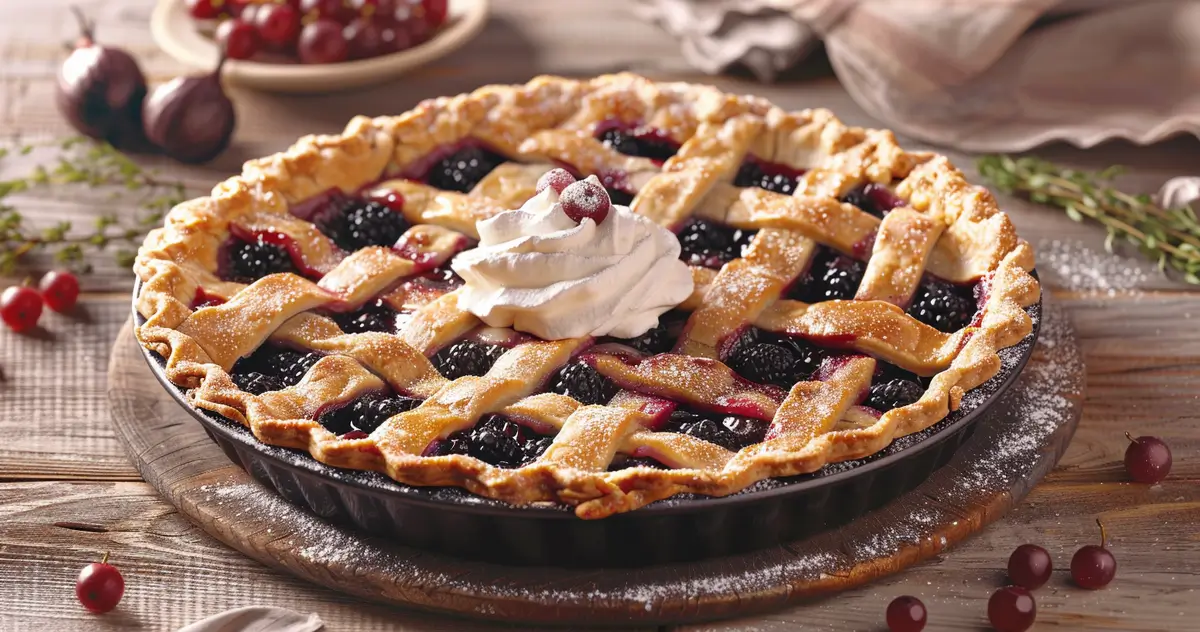 Goumi Berry Pie - Simple, Sweet & Tart French Dessert