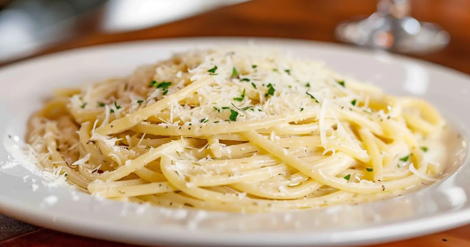 Recipe Card of Creamy Garlic Pasta