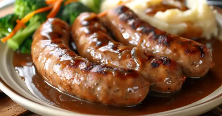 Sausages in Brown Onion Gravy