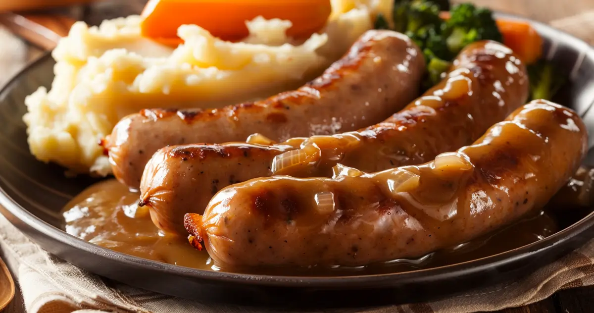 Sausages in Brown Onion Gravy