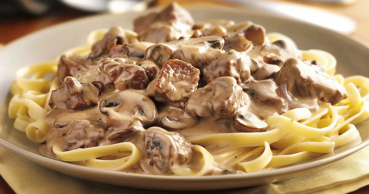 Slow Cooker Beef Stroganoff