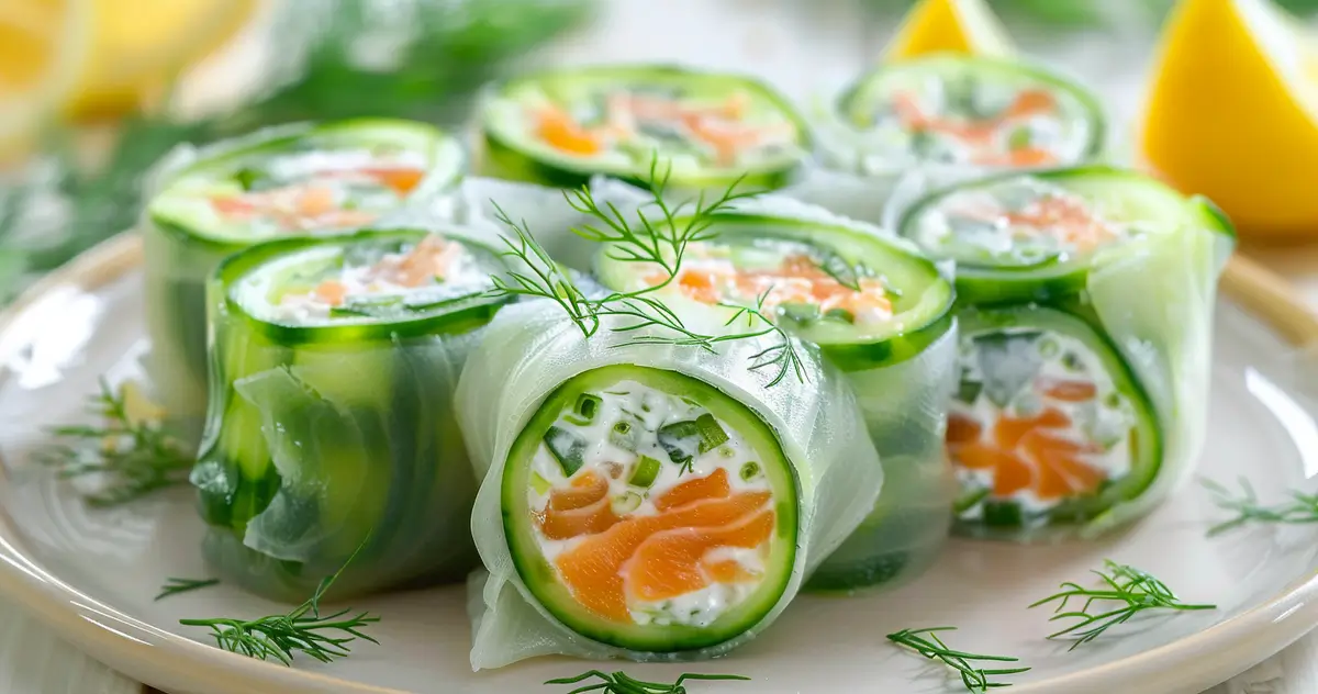 Smoked Salmon Cucumber Rolls