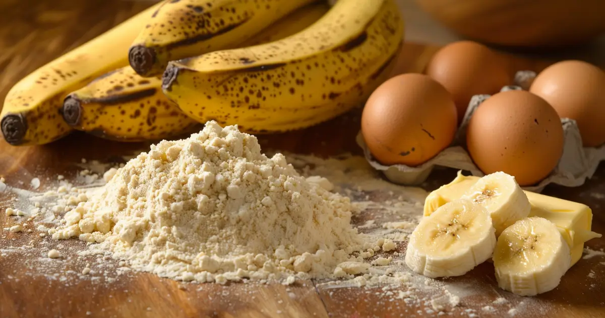 Banana Banana Bread recipe ingredients