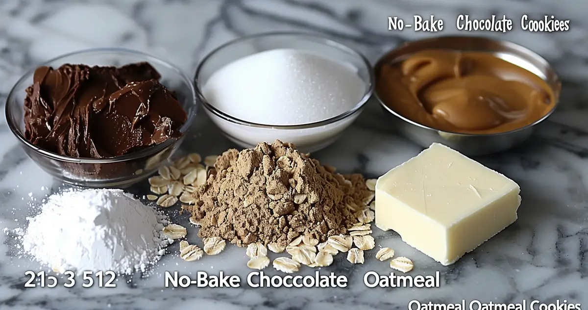 No-Bake Chocolate Oatmeal Cookies recipe ingredients