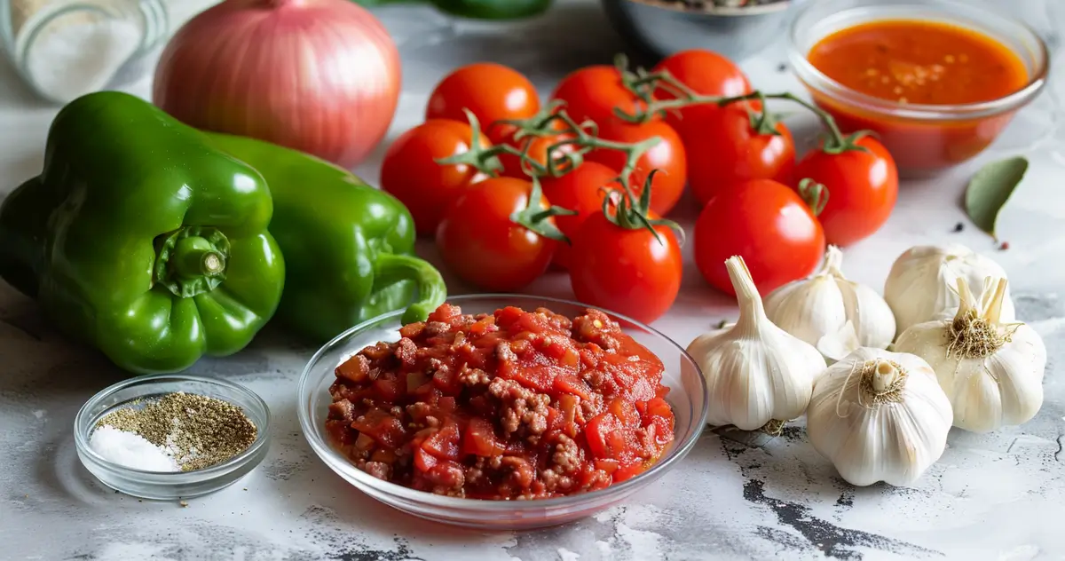 Homemade Spaghetti Sauce with Ground Beef recipe ingredients