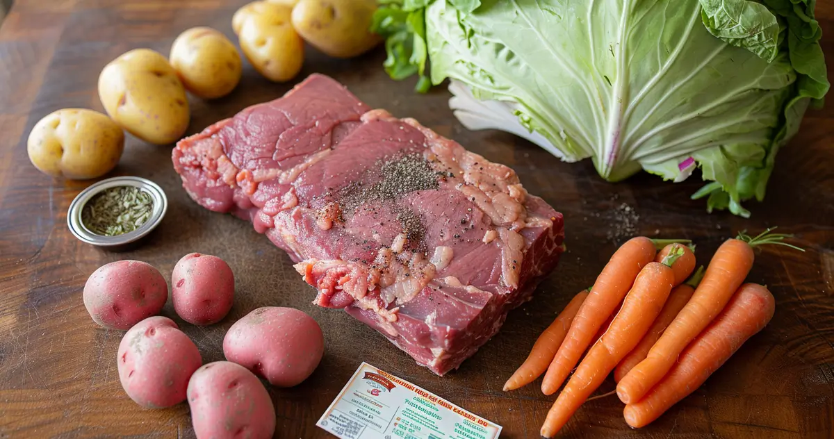 Corned Beef and Cabbage recipe ingredients