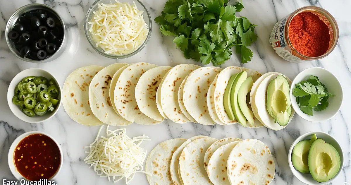 Easy Quesadillas recipe ingredients