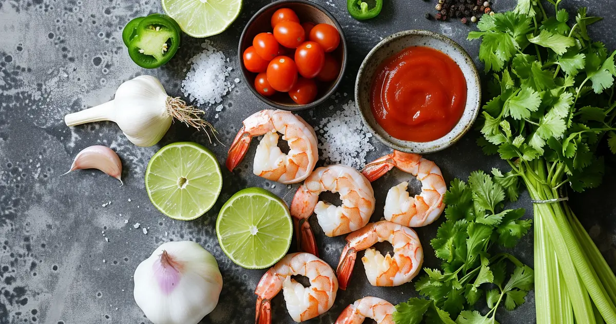 Authentic Mexican Shrimp Cocktail (Coctel de Camarones estilo Mexicano) recipe ingredients