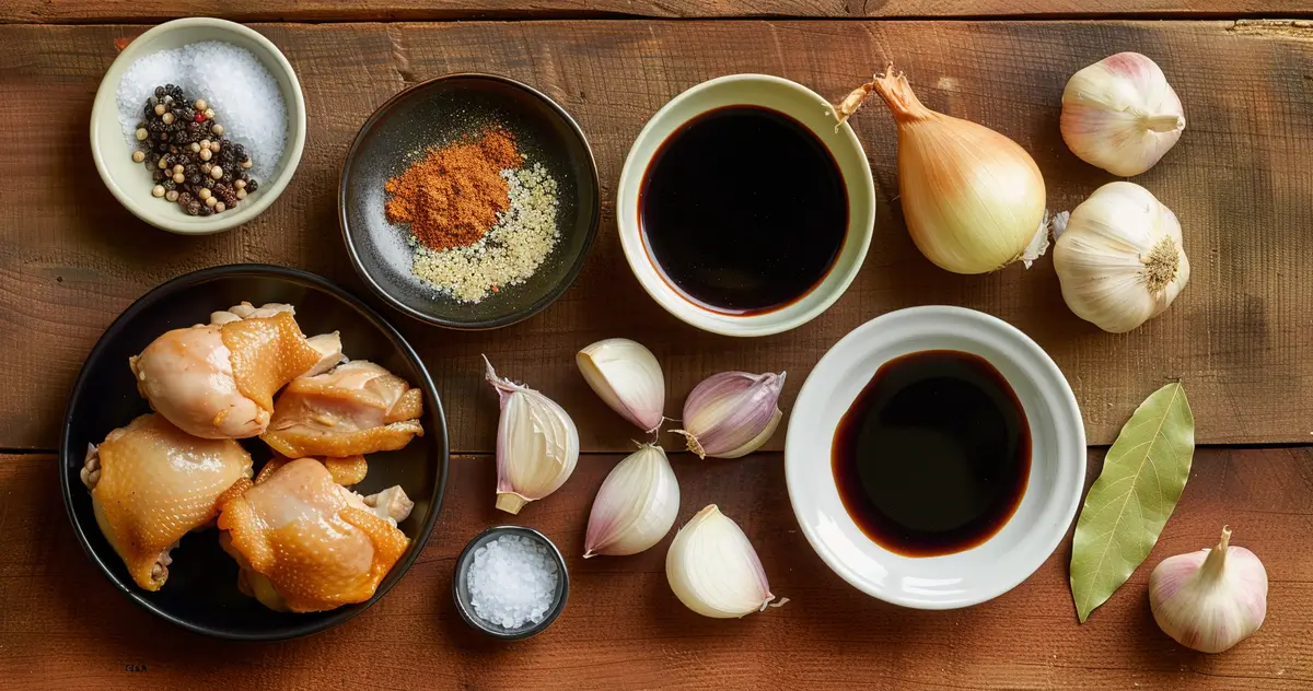 Famous Chicken Adobo recipe ingredients