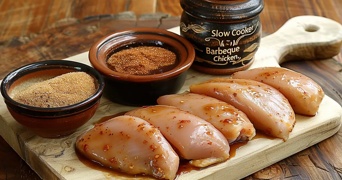 Slow Cooker Barbeque Chicken recipe ingredients