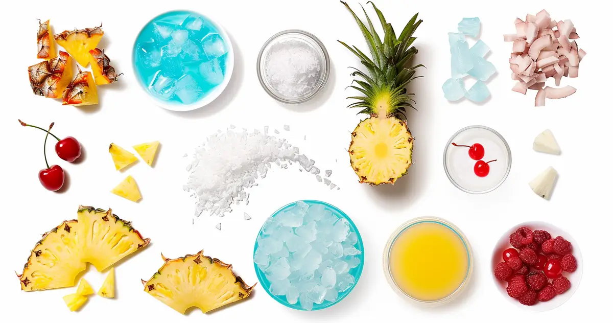 Blue Hawaiian Cocktail recipe ingredients