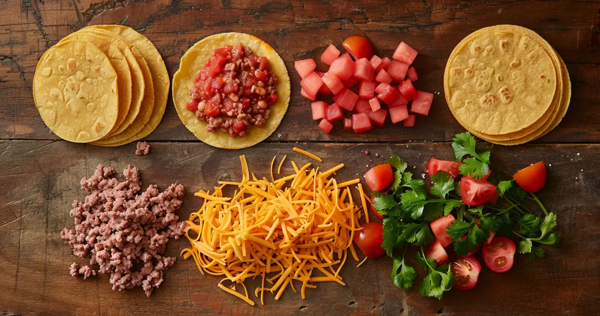 Beef and Bean Tiny Tacos Recipe recipe ingredients