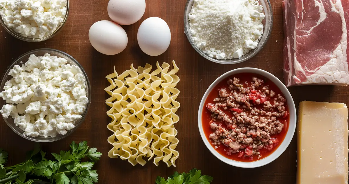 Homemade Lasagna recipe ingredients