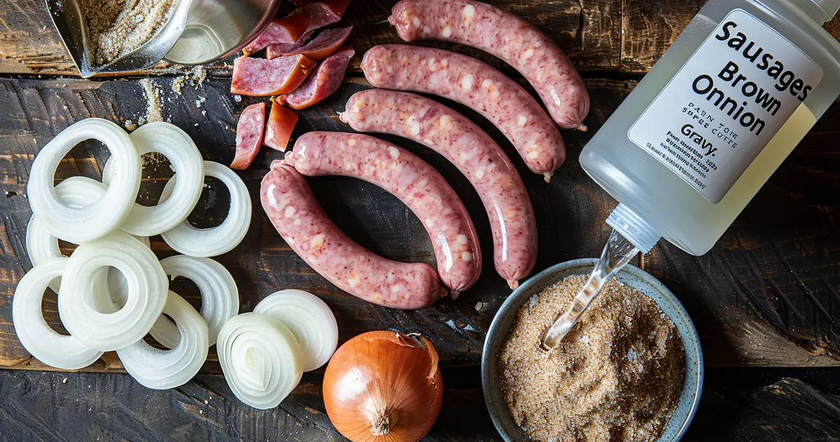 Brown gravy smoked sausage crockpot recipe recipe ingredients