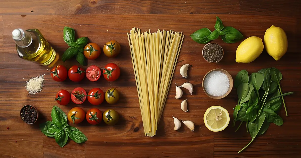 Simple Mediterranean Spaghetti: no meat recipe ingredients