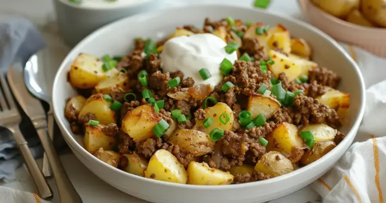 Ground beef and potatoes