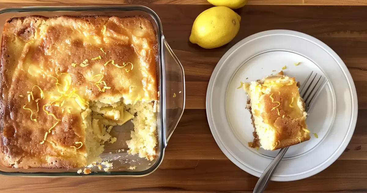 Lemon Cream Cheese Dump Cake - Easy & Tangy Dessert