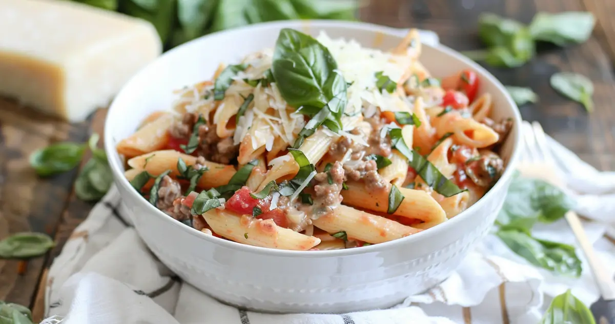 One pot meal for large family pasta