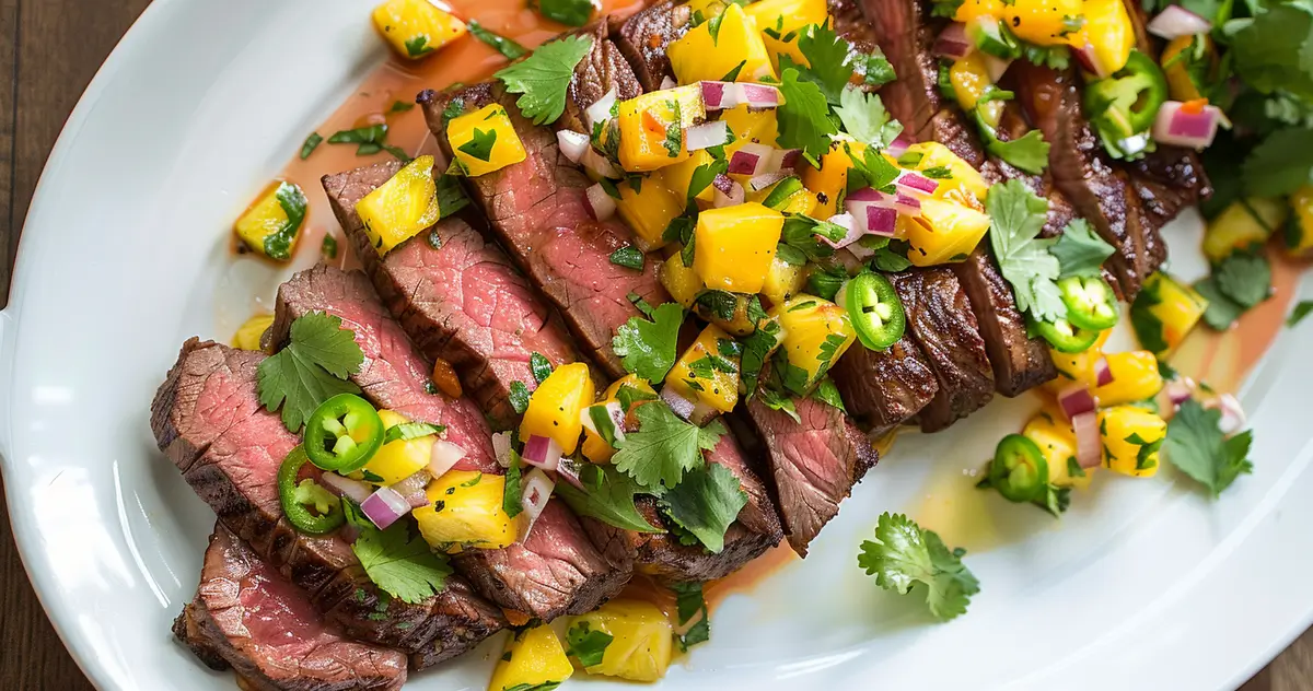 Pan Seared Tenderloin with Pineapple Mango Salsa – Sweet & Savory Delight!