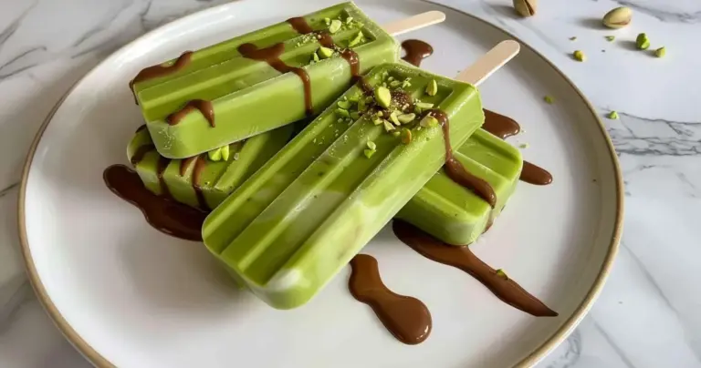 Pistachio Joe pudding popsicle