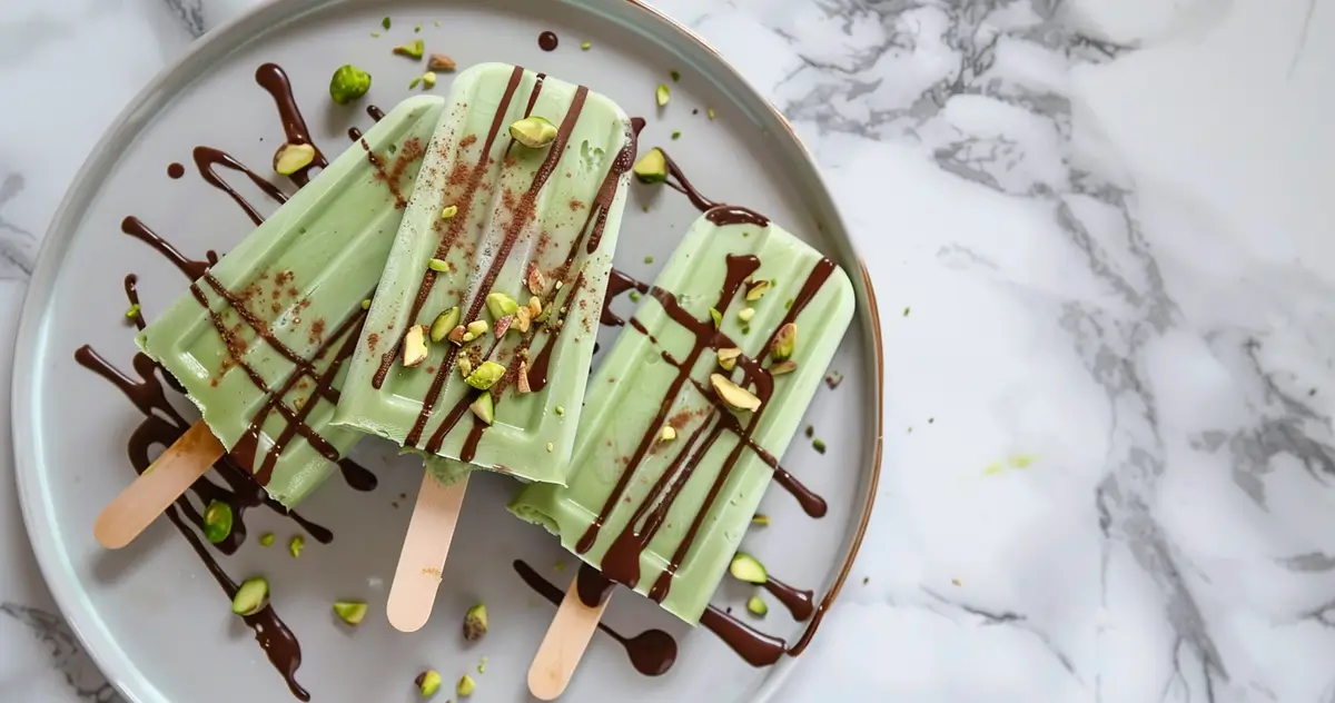 Pistachio Joe pudding popsicle